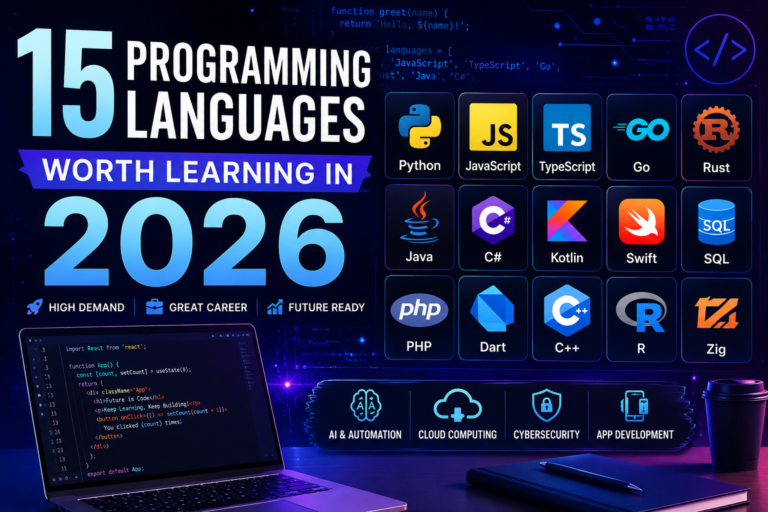 15 Best Programming Languages to Learn in 2026 | Complete Guide