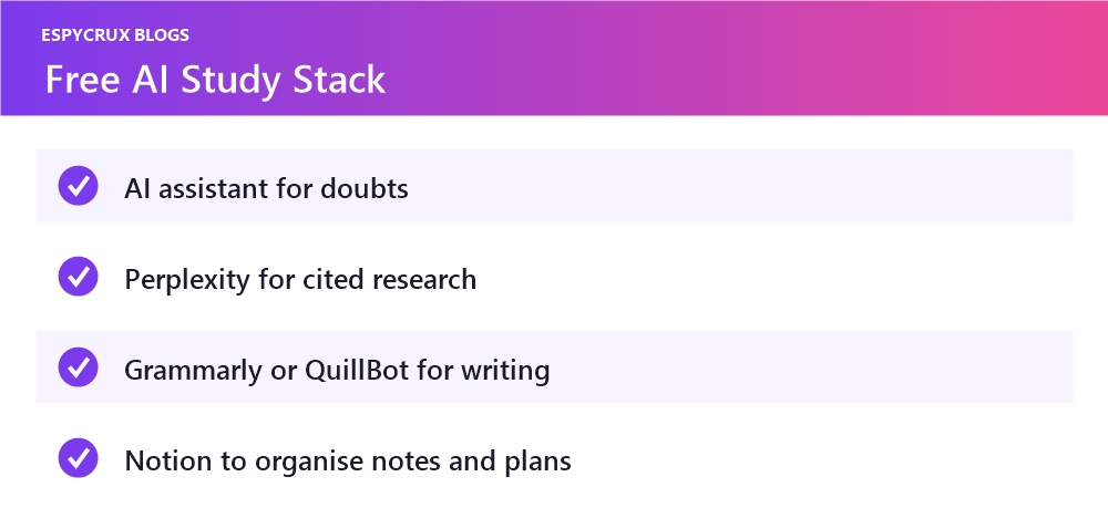 Free AI study stack